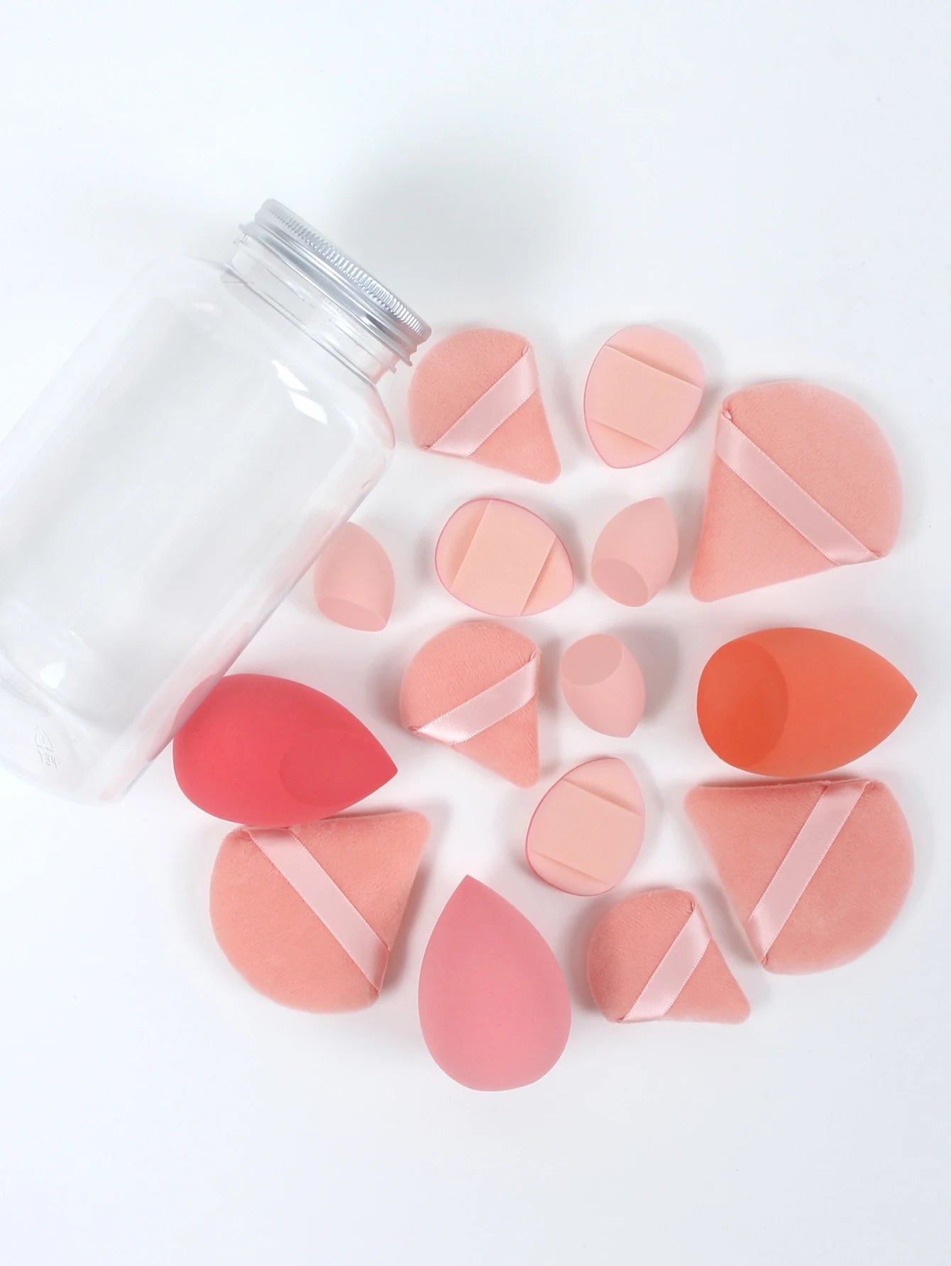 Spring 15 Cans,3 Loose Powder Puffs & 3 Mini Loose Powder Puffs & 3 Mini Makeup Eggs & 3 Mini Air Cushion Puffs, Foundation Mix